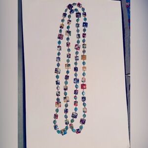 Double Murano Bead Necklace